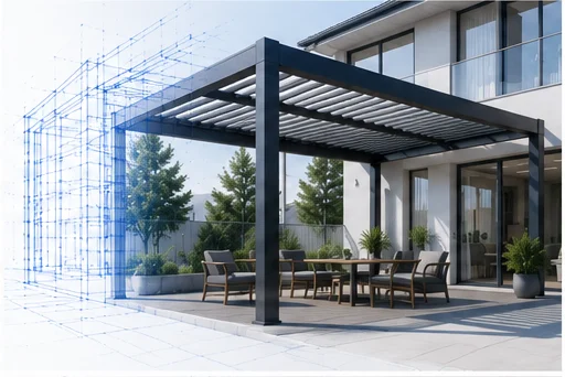 Aluminium pergola