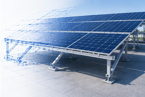 Aluminium solar panel mounting structure